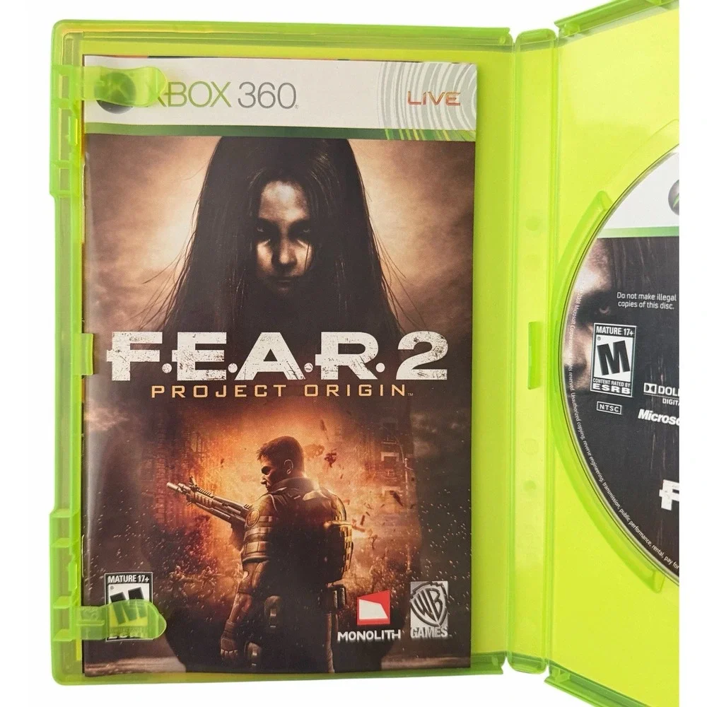 F.E.A.R. 2: Project Origin Horror Microsoft Xbox 360 With Manual